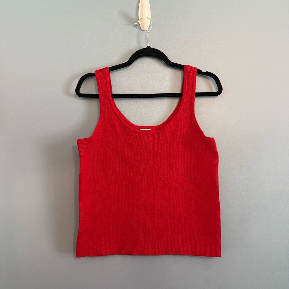 A New Day Bold Red Knit Top